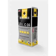 Штукатурка цементно-известковая Машинного и Ручного нанесения, 25 кг Wallmix C-16 (Волмикс)